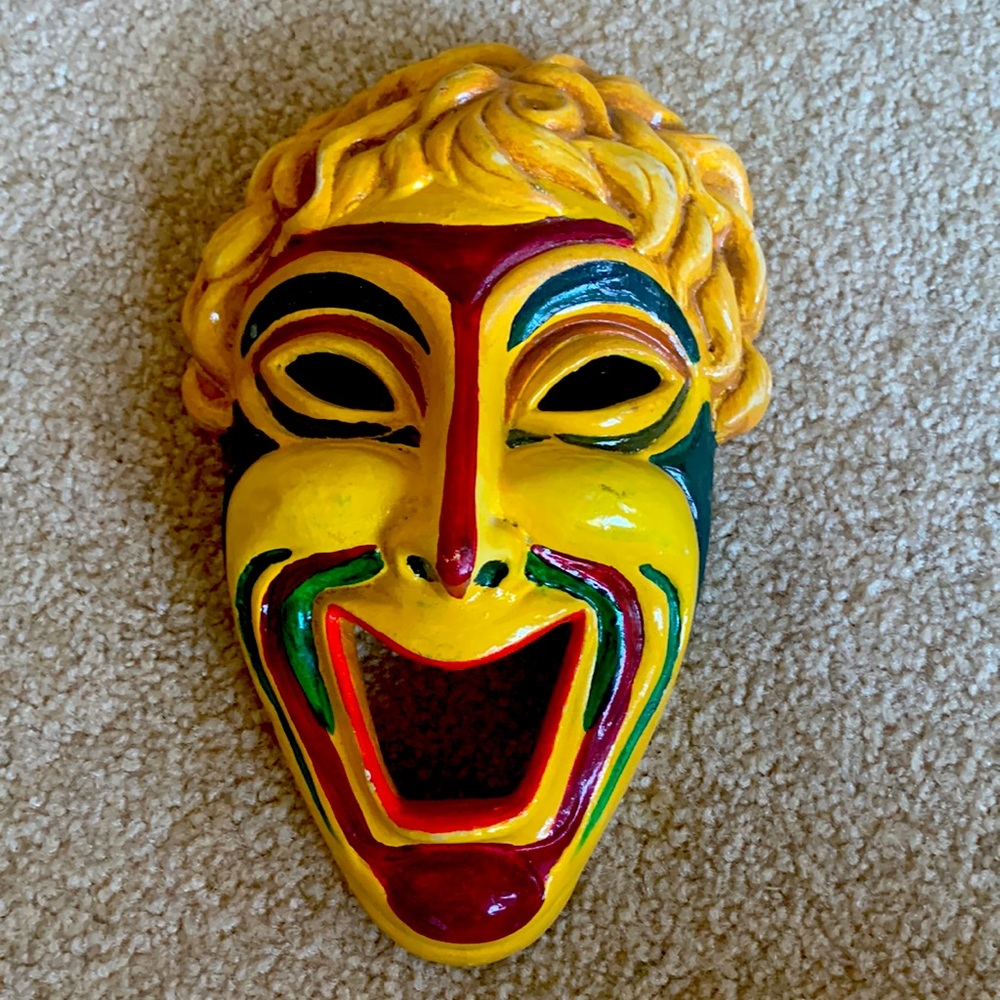 ARDCO Theater Theatre Comedy Resin MASK Wall Hanging 8" JAPAN